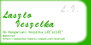 laszlo veszelka business card